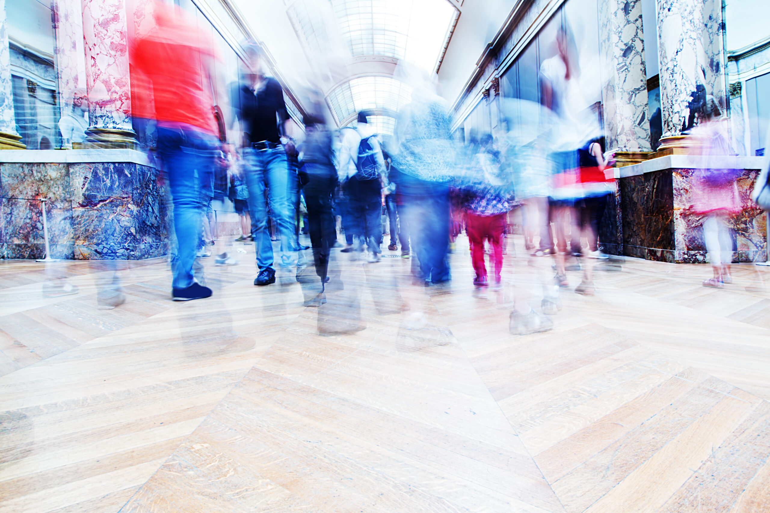 people walking shopping mall